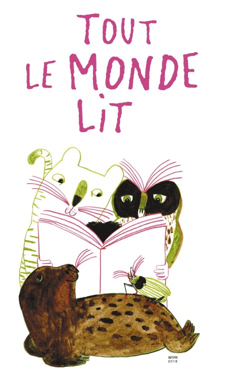 Everyone reads, in French "Tout le monde lit"